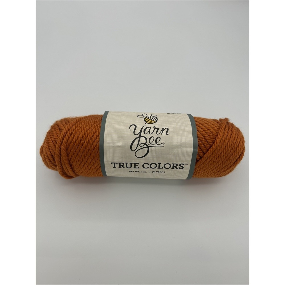 1 Skein True Colors Yarn Pumpkin/805 100% Acrylic Yarn Bee Hobby Lobby